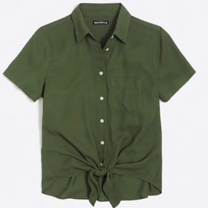 J Crew Mercantile/Factory Tie Front Top